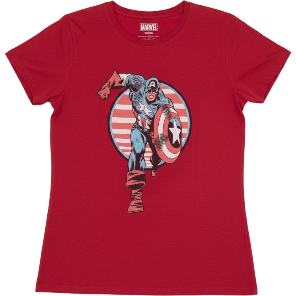 Marvel Captain America Red Graphic Tee Shirt Kids XL 14/16 Next Level Apparel